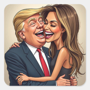 Melania Trump , Donald Trump Quadratischer Aufkleber