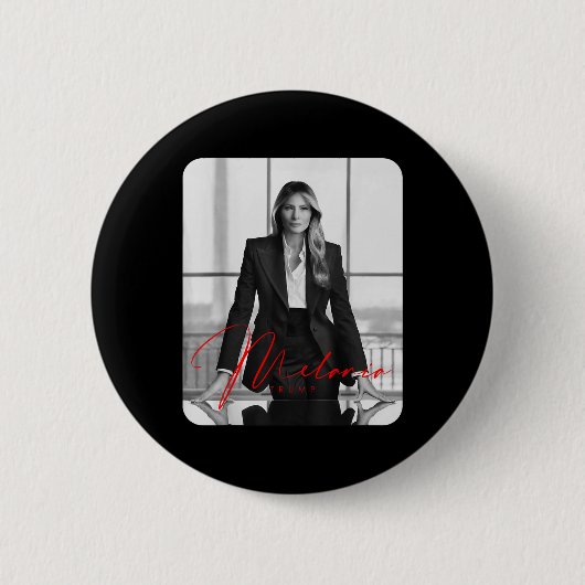 Melania Trump - Foto der First Lady Inauguration 2 Button (Vorderseite)