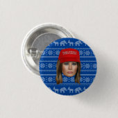 Melania Trump MAGA Weihnachten Button (Vorne & Hinten)