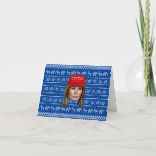 Melania Trump MAGA Weihnachten Dankeskarte (Vorderseite)