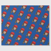 Melania Trump MAGA Weihnachten Geschenkpapier (Flach)