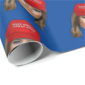 Melania Trump MAGA Weihnachten Geschenkpapier (Rolleneckpunkt)