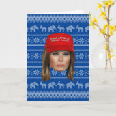 Melania Trump MAGA Weihnachten Karte (Gelbe Blume)