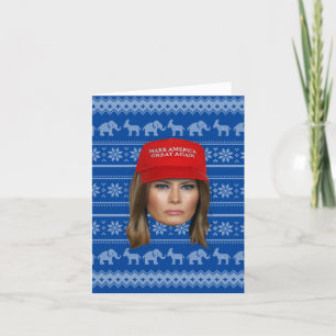 Melania Trump MAGA Weihnachten Karte