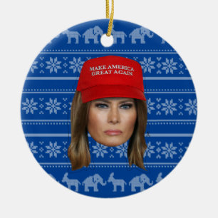 Melania Trump MAGA Weihnachten Keramik Ornament