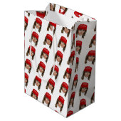 Melania Trump MAGA Weihnachten Mittlere Geschenktüte (Rückseite Schrägansicht)