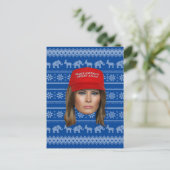 Melania Trump MAGA Weihnachten Postkarte (Stehend Vorderseite)