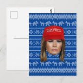 Melania Trump MAGA Weihnachten Postkarte (Vorne/Hinten)
