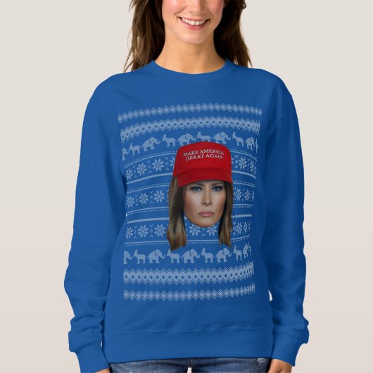 Melania Trump MAGA Weihnachten Sweatshirt (Vorderseite)