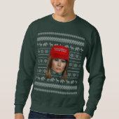 Melania Trump MAGA Weihnachten Sweatshirt (Vorderseite)