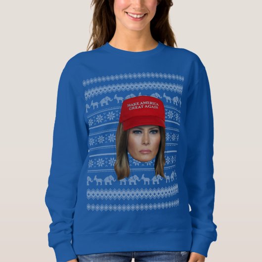 Melania Trump MAGA Weihnachten Sweatshirt (Vorderseite)