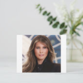 Melania Trump Offizielles Foto im Weißen Haus Postkarte (Stehend Vorderseite)
