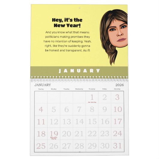 Melania Trump Politischer Humor Kalender (Jan 2026)