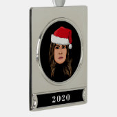 MELANIA TRUMP Weihnachten Banner-Ornament Silber (Rechts)