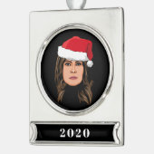 MELANIA TRUMP Weihnachten Banner-Ornament Silber (Links)