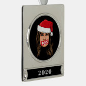 MELANIA TRUMP Weihnachten Banner-Ornament Silber (Rechts)
