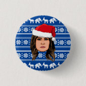 MELANIA TRUMP Weihnachten Button (Vorderseite)