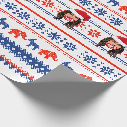 MELANIA TRUMP Weihnachten Geschenkpapier (Ecke)