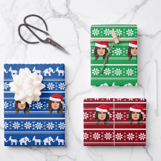 MELANIA TRUMP Weihnachten Geschenkpapier Set (Vorderseite)