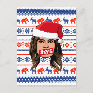 MELANIA TRUMP Weihnachten Postkarte