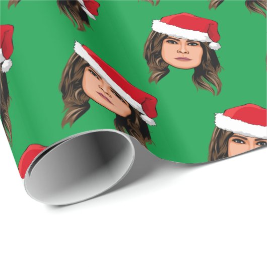 MELANIA TRUMP Weihnachtswrapping Paper Geschenkpapier (Rolleneckpunkt)