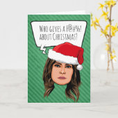Melania Trump zu Weihnachten: Wen kümmert es? Karte (Gelbe Blume)