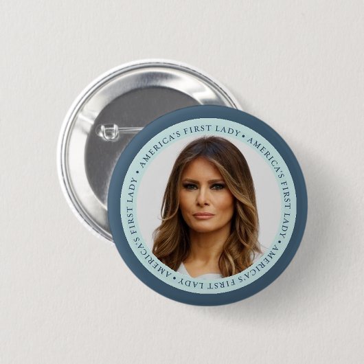 Melania-TRUMPF First Lady-Knopf Button (Vorne & Hinten)