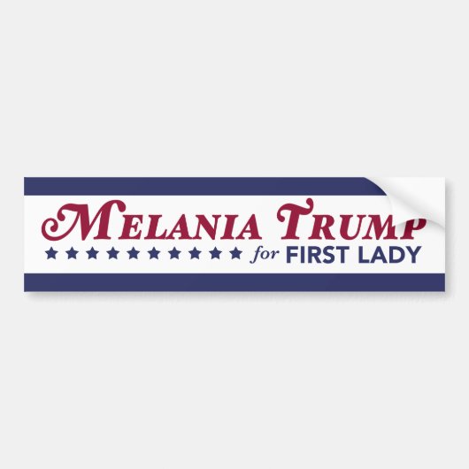 Melania-Trumpf für First Lady Donald Trump 2016 Autoaufkleber (Vorne)