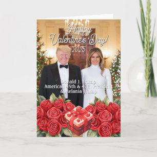 Melania und Donald Trump Valentinstag 2025 Feiertagskarte