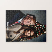 Melania und Donald Trump zu Weihnachten Puzzle (Horizontal)