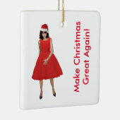 Melania, Weihnachten wieder großartig! Keramikornament (Rechts)