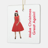 Melania, Weihnachten wieder großartig! Keramikornament (Links)