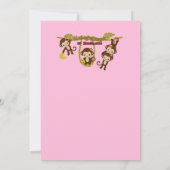 Melanie-Affe-Babyparty-Einladungen Einladung (Rückseite)