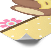 Melanie, das Monkey Baby Shower Banner Poster (Ecke)