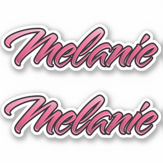 Melanie faded pink Aufkleber Sticker Stickerset (Vorderseite)
