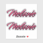 Melanie faded pink Aufkleber Sticker Stickerset (Blatt)