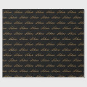 Melanie gold Design Lettering Geschenkpapier (Flach)