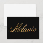Melanie gold Design Lettering Karte (Vorne/Hinten)