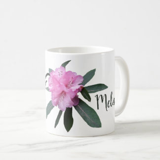 Melanie hübsch rosa Blütenbraun niedlich Kaffeetasse