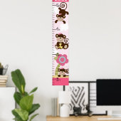 Melanie Monkey Girl Growth Chart Behielt auf 8x44! Poster (Heimbüro)