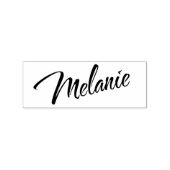 Melanie Name dekorativer kursiver Schriftart Gummistempel (Prägung)