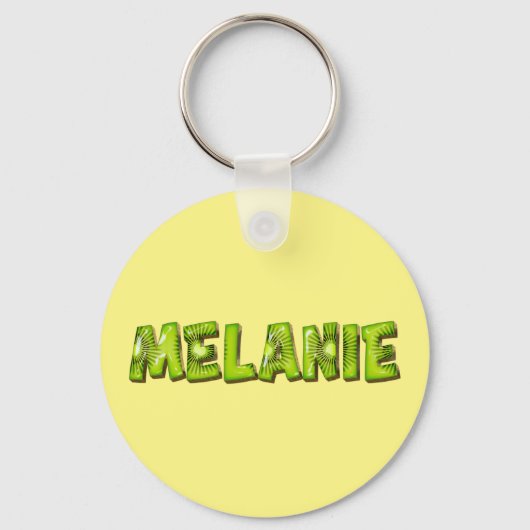 Melanie Name Kiwi Design Schlüsselger Schlüsselanhänger (Vorderseite)