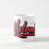 Melanie red Heart Graffiti Tasse Kaffeetasse (Mittel)