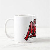 Melanie red Heart Graffiti Tasse Kaffeetasse (Links)