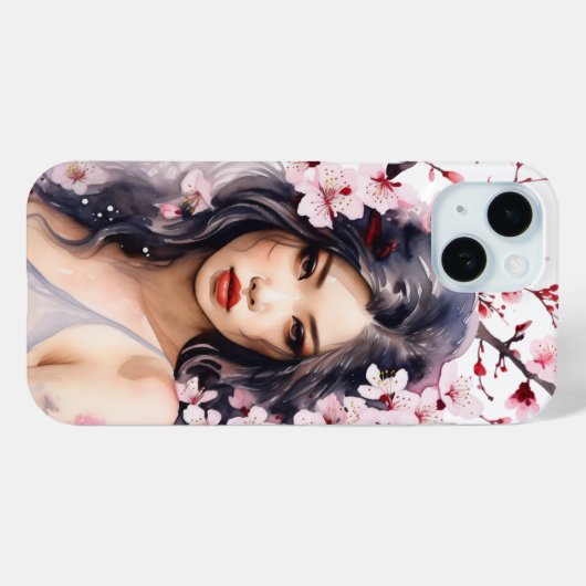 Melanie Sakura Cherry Blossom Girl Case-Mate iPhone Hülle (Rückseite (Horizontal))