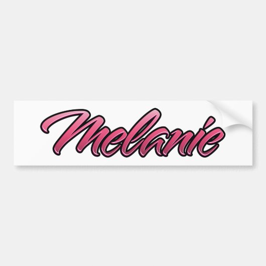 Melanie verblasst pink Aufkleber Sticker Autoaufkleber (Vorne)
