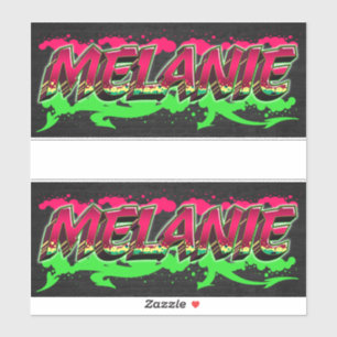 Melanie Vorname Name Graffiti Aufkleber Sticker