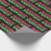 Melanie Vorname Name Graffiti red green Geschenkpapier (Ecke)