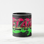 Melanie Vorname Name Graffiti red green Tasse (Zentrum)