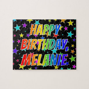 "MELANIE" Vorname, Spaß "GLÜCKLICHER BIRTHTAG" Puzzle